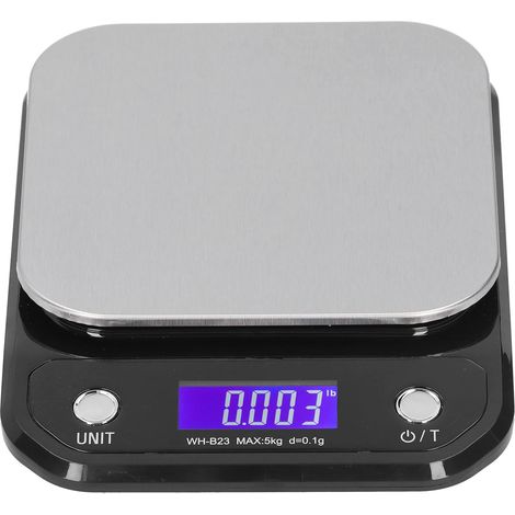 Balance de cuisine numérique 2 kg, acier inoxydable, écran LCD (1/5)