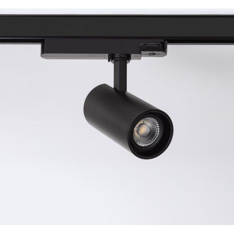 Foco Carril LED Trifásico 20W Fasano CCT Seleccionable Regulable Negro (2700K - 3200K - 4000K) Seleccionable (1/5)