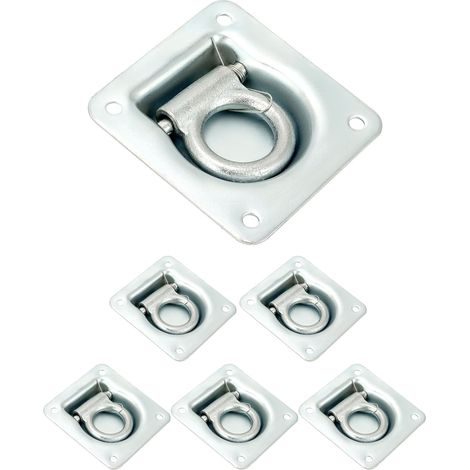 Paquete de 6 anillos de amarre para remolque, canal de amarre, accesorios para remolque, fijación para el transporte de mercancías