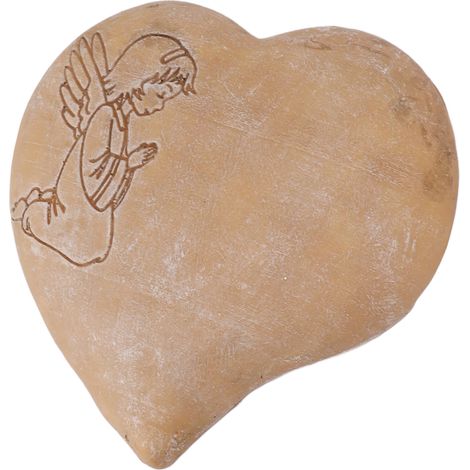 Pierre commémorative pour chien, en forme de cœur, design adapté aux femelles, imperméable, en résine, faite à la main, cadeau commémoratif pour animaux de compagnie disparus, jaune (1/5)