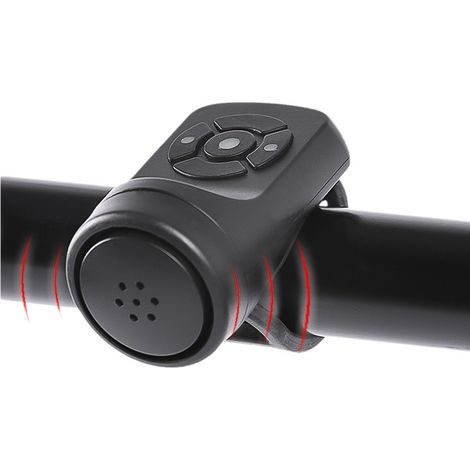 Elektrische Fahrradhupe, Fahrradklingel 140 dB, laute Fahrradhupe für Erwachsene und Kinder, 4 Klangmodi + Vibrationsalarm, wiederaufladbar, wasserdicht (1/5)