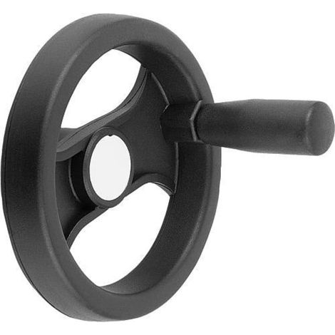 KIPP 2-Speichenhandrad D1=159 Passbohrung mit Nut D2=16H7 Polyamid (1/3)