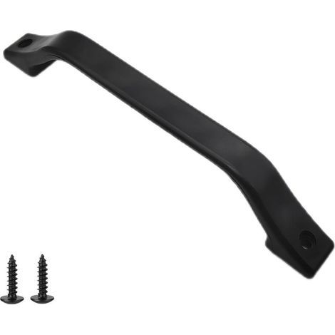 Accessorio per camper: maniglia in plastica lunga 9,5 pollici, corrimano di supporto per scale e bagno con 2 viti (nero). (1/5)