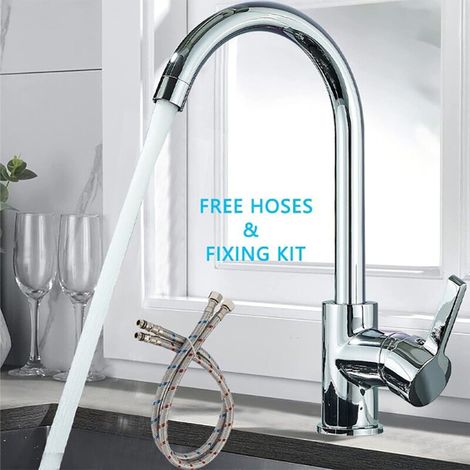 Soges Küchenarmatur Edelstahl Wasserhahn Küche 360° Einhebelmischer Spültischarmatur (1/5)