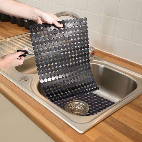 Tapis D Evier - PVC Souple Sans Phtalates - Pour Evières En Acier Inoxydable Ou Céramique - 30 X 40 Cm - Lot De 2 (1/5)