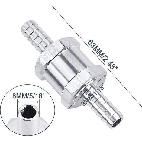 Satz mit 4 Aluminium-Rückschlagventilen 6-12 mm – Einwegventil für Benzin/Diesel/Wasser – Universell für Autos, Boote und Traktoren (1/5)