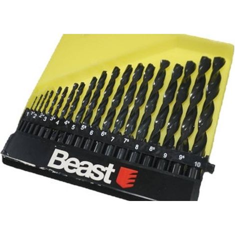 Jeu de Foret à Métaux 1-10 mm - HSS - 19 Pcs - Précision et Performance - Bricolage et artisanat - Beast (1/5)