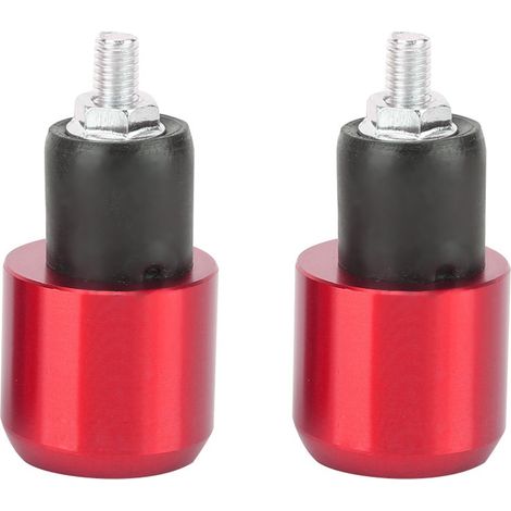 2 Pièces Bouchons d'Équilibrage Universels pour Guidon Moto 18-22 mm, Poids d'Extrémité Ronde, Rouge Rosé (1/5)