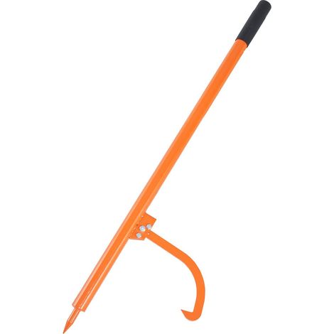 Lève-bûches Log Peavey, 118 cm, poignée en métal, rouleau à bûches robuste avec ouverture maximale de 48 cm, crochet de levage résistant à la rouille, outil de roulage, de levage et de retournement de (1/5)