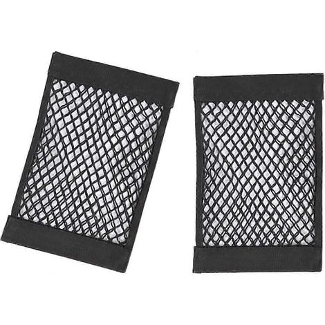 Lot de 2 filets de coffre de voiture, filets de rangement pour coffre de voiture, sacs de rangement en filet avec fermeture auto-agrippante élastique, pour voiture et camion (1/5)