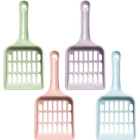 4 Morceaux De Pelle De Litière pour Chats, Pelles De Chats en Plastique, Pelle De Litière De Chat Grille, Fournitures De Nettoyage pour Animaux De Compagnie. (1/4)