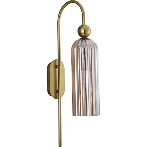 Applique Piega ambra oro vetro 1xE14 Light Prestige