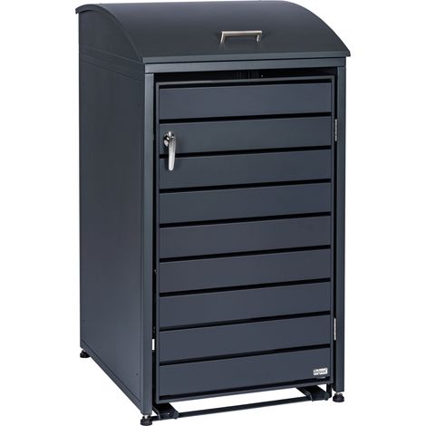 Zelsius Mülltonnenbox mit abgerundetem Deckel für eine 120 - 240 Liter Mülltonne, Anthrazit RAL 7016