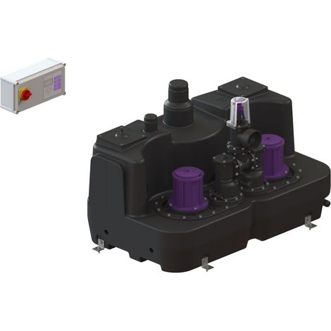 Kessel Hebeanlage Aqualift F XL 300 l Duo SPF 3000-S1, Schieber aus Kunststoff (1/2)