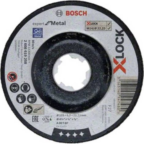 10 x BOSCH-A DISCO P/SBAVARE XLOCK D 115X6,0 MM