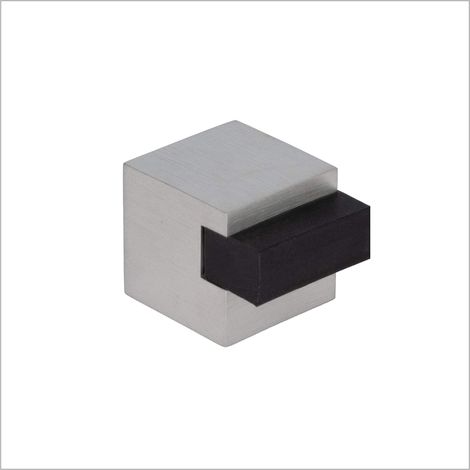 EVI Herrajes  Fermaporta Adesivo  20 x 20 mm  Gomma Nera di Silicone Naturale  Carré  Acciaio Inox  Ottima adesione  100% funzionale  Mod. 197/20