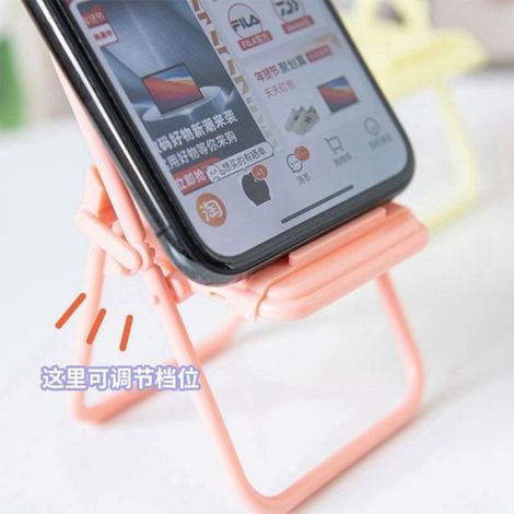 Steve Mignon Petite Chaise Support de TéLéPhone Portable Bureau Support de TéLéPhone Pliable Support de Support de TéLéPhone (1/5)