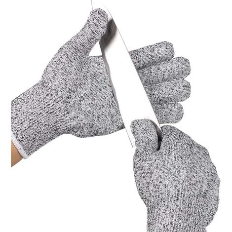 Gants anti-coupures, niveau de protection 5, pour la découpe, la cuisine, le jardinage et la sculpture sur bois GL02 M (1/5)