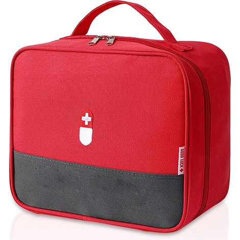 1 Pièces Trousse de Premiers Secours, Grande capacité étanche Premiers Secours Vide Trousse, Boite de d'urgence, Rangement Boîte à Médicaments Multifonctionnelle Caisses pour Maison Bureau Camping (1/5)