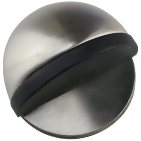 Arrêts de Portes, 1 Arrêt et Butées de Porte en Acier Inoxydable Stop-Porte Adhésif au Sol et Parquet, Butoirs de Porte Protection de Portes et Murs Argent (1/5)