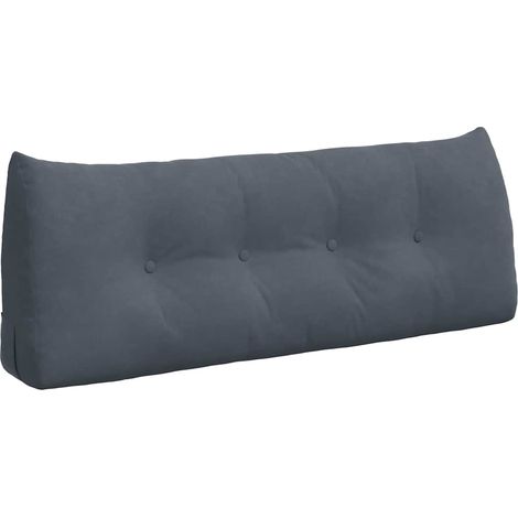 Cuscino per Schiena Grigio scuro 120 x 24 x 50 cm Velluto vidaXL
