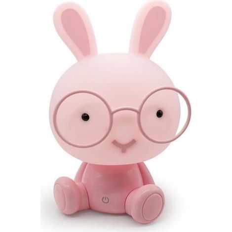 Veilleuse - Lapin LED - Rose - Rechargeable USB - Enfant (1/4)