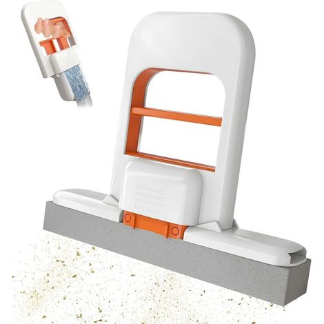 Mini Balai Éponge Portable, Outil de Nettoyage Auto-pressant, Système de Nettoyage Humide et Sec, pour Cuisine, Salle de Bain et Surfaces en Verre (1/5)