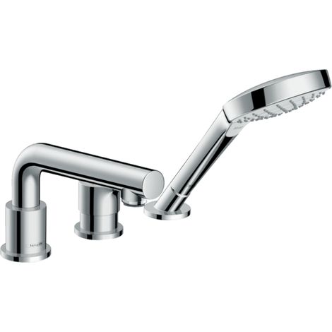 hansgrohe Talis S Mezclador monomando de 3 agujeros para bañera,