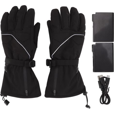 Gants chauffants électriques sans fil rechargeables, gants thermiques d'hiver pour ski, taille XL homme femme (1/5)