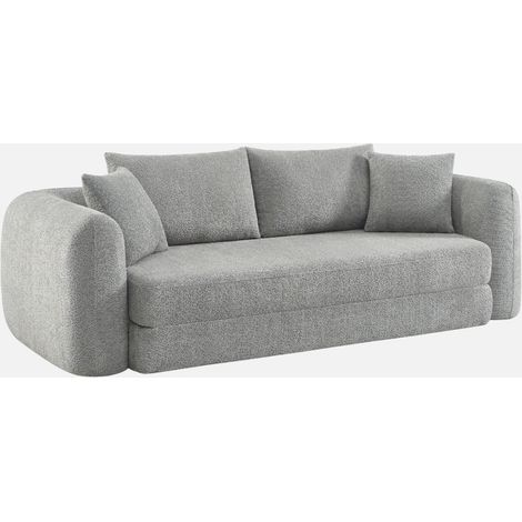 Sofá cama en borreguito texturizado, 3 plazas (1/5)