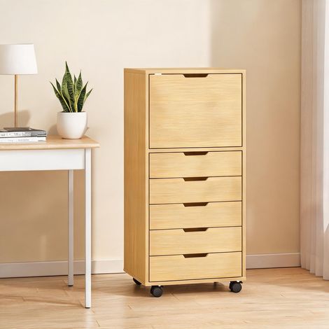 Meuble de rangement de bureau en melamine 48 x 40 x 100 cm (1/5)