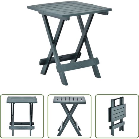 Table extérieure -  Table pliable de jardin vert 45x43x50 cm plastique (1/5)