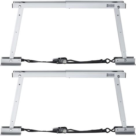 Stabilisateur Caravane Pliable Pied de Remorque et Camping-car Hauteur Réglable 304,8-711,2 mm Lot de 2 Alliage Argent (1/5)