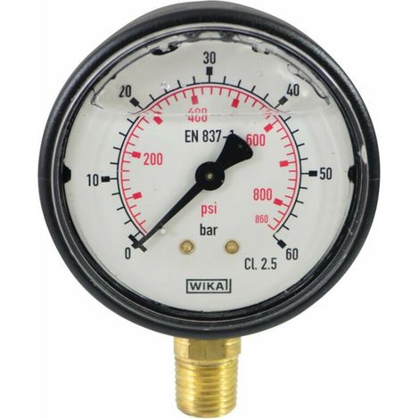 Manomètre à bain de glycérine 0 - 60 bars – Filetage M 1/4' – Lecture précise pour applications industrielles et plomberie – Cadran 63 mm