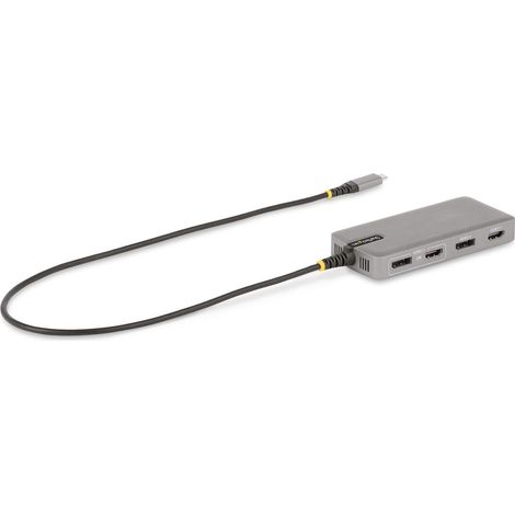 StarTech.com Adattatore Multiporta USB-C - Docking Station USB Type-C 2x 4K30Hz + HDMI e DisplayPort 4K 60Hz, Hub USB a 3 Porte 10Gbps - Dock Station con PD 100W Pass-Through, GbE, Mini Dock per Win/C (1/5)