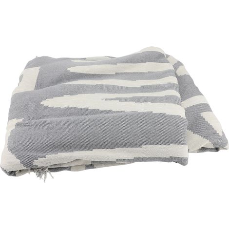 Housse canapé chenille bohème respirant lavable universel plaid canapé décoration meuble de chien animal chat gris 180x300cm/70,9x118,1in (1/2)