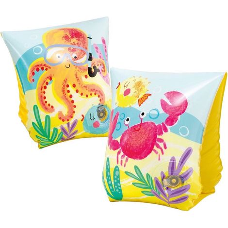 TrAdE Shop Traesio - Braccioli Fun Fish 23 X 15 Cm Multicolore Bambini 3 - 6 Anni Piscina Mare 58652 - (1/5)