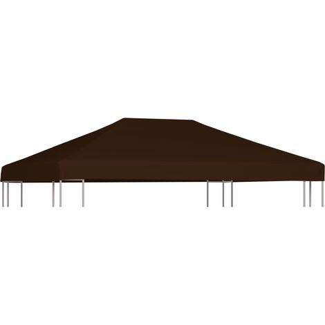 vidaXL Toile supérieure de gazebo 310 g/m² 3x4 m Marron