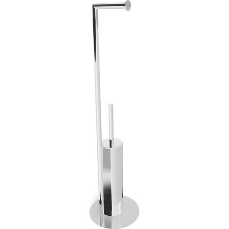 Lineabeta - Baketo Toilettenpapierhalter und Toilettenbürstenhalter aus poliertem Stahl