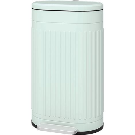 30L poubelle à pédale avec couvercle verrouillable, seau intérieur amovible, fermeture silencieuse, 36,5 x 31,2 x 60,8 cm, vert (1/5)