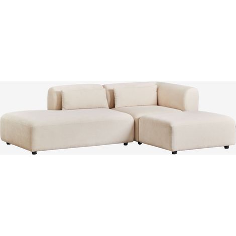 SKLUM Zweiteiliges modulares Ecksofa mit Chaiselongue links und Fogler-Hocker                                   