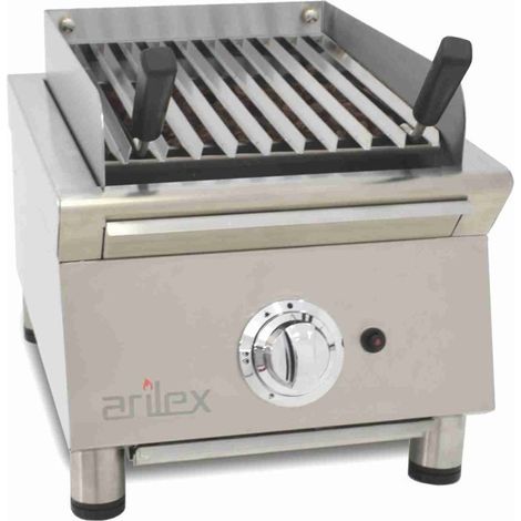 Grill à gaz - 40 cm - Pierre volcanique - Arilex