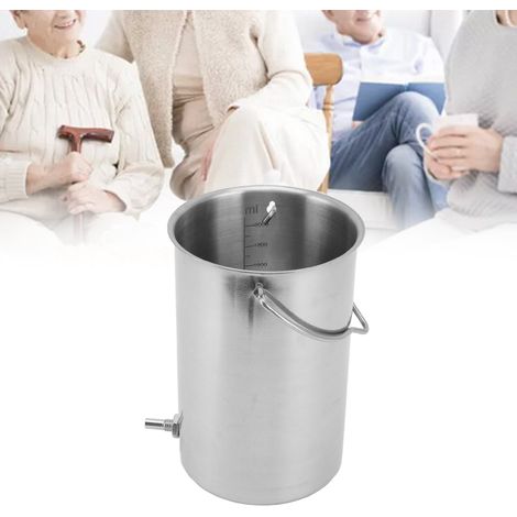 Seau à lavement en acier inoxydable, seau à lavement domestique, lavement au café, poche à lavement, dispositif de lavement (1/5)