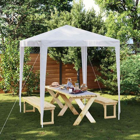 Tente de réception-Tente de fête 2x2 m Blanc (1/5)