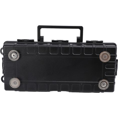 Boîte à clés magnétique sous voiture dissimulée support outil coffre de rangement portable pour étiquettes sécurité clés de secours 28x12x7cm (1/5)