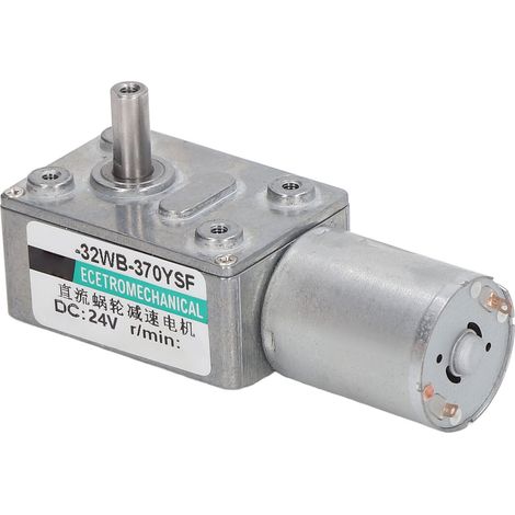 Schneckengetriebemotor, selbsthemmend, reversibel, hohes Drehmoment, einstellbare Drehzahluntersetzung, Turbinengetriebe, 24 V DC, 2 W, 50 U/min (1/5)