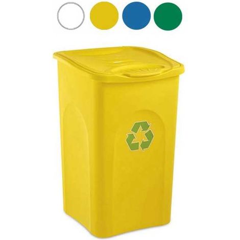 Stefanplast – Poubelle tri sélectif 50L – Polypropylène moulé par injection – Pour espaces confinés – Be-Green Green