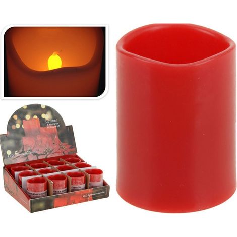 Candela Rossa con luce a batteria regali di natale addobbi per casa decorazioni (1/5)