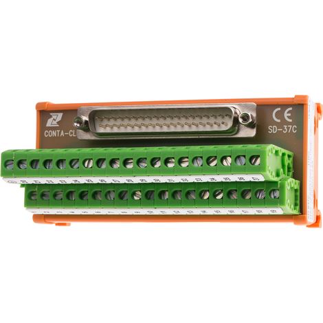 Module d'interface Sub-D 37 Contacts, Mâle, Montage sur Rail DIN ( Prix pour 1 ) (1/2)