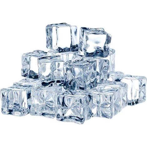 25 künstliche Eiswürfel, transparent wie Kristall, Acryl-Imitation, quadratisch, perfekt für Fotos, Tischdekoration und Partys. (1/5)